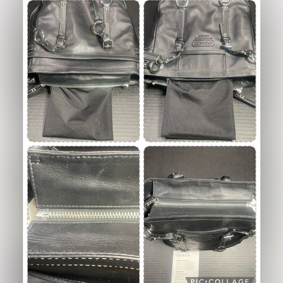 Vintage Coach Black Leather Tote Excellent, classy, LIKE NEW VERY WELL CARED FOR - Picture 13 of 17
